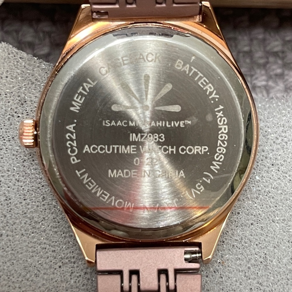 ISAAC MIZRAHI LIVE! Bezel Watch in light Pink - Picture 11 of 14